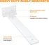 8 inch 6 Pack Floating Shelf Brackets L Brackets for Shelves White Metal Heavy Duty Shelf Bracket for DIY Decorative
