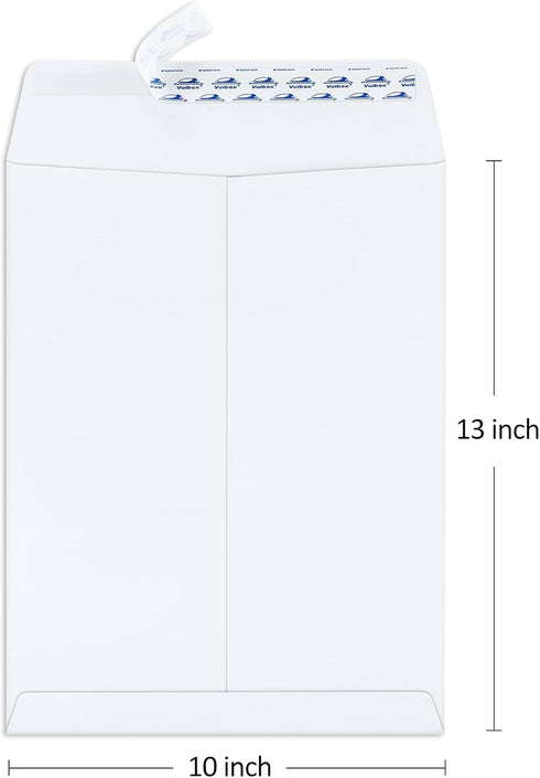 ValBox 10x13 Self Seal Catalog Envelopes, 150 Packs Large White Envelopes for Mailing and Organizing