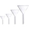 Glass Funnel Set, 4 Pcs Lab Borosilicate Glass Funnels, 100mm, 75mm, 50mm, 40mm Diameter