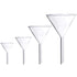 Glass Funnel Set, 4 Pcs Lab Borosilicate Glass Funnels, 100mm, 75mm, 50mm, 40mm Diameter