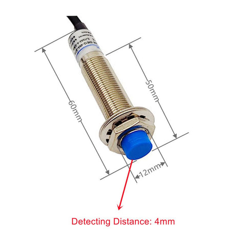 M12 Inductive Proximity Sensor LJ12A3-4-Z/BX Normally Open Detection Switch NPN NO 3 Wire DC 6V-36V with I Type Bracket