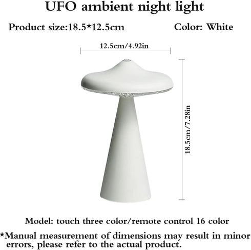 ANQIA 3 UFO Led Night Light for Kids,Flicker-Free USB Rechargeable Light Bedside Desk Lamps with Lighting Modes