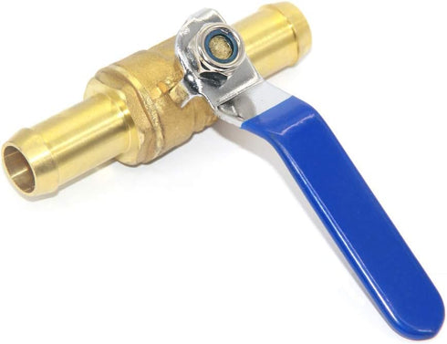 Joywayus 3/4" Hose Barb Inline Brass Shutoff Ball Valve for Water Oil Air Gas Fuel Line Pipe Fittings