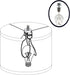 U/D Modern Silver Clip-on Lamp Shade Adapter - Round Design