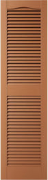 Builders Edge 14.5 36 471 in. W x in. H , Standard Cathedral Top Center Mullion, Open Louver Shutters, Includes