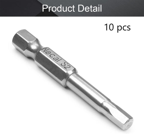 Utoolmart H4 Magnetic Hex Head Screwdriver Bits, 10pcs S2 Power Tools, 1/4 Inch Hex Shank 50mm Length