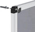 VIZ-PRO Notice Board Felt Gray - 36 X 24 Inches, Silver Aluminium Frame
