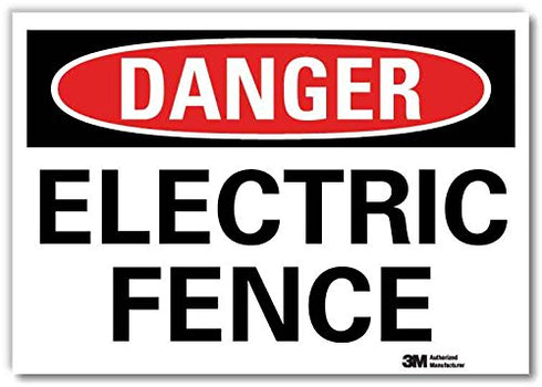 "Danger - Electric Fence" Label by SmartSign, 10" x 14"