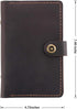 Leather Journal Refillable Writing Notebook, A6 Personal Size, 6 Ring Binder Spiral Notebook, Handmade Genuine Leather