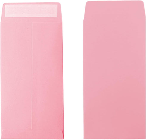 Cash Envelopes, 100 Packs 3.5x6.5 Inches, Pink Coin Envelopes, Seed Envelopes, Suitable for Budgets, Checks, Jewelry