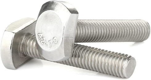 M8 x 35mm T-Slot Drop-in Stud Sliding Bolts, 304 Stainless Steel 18-8, Full Thread, 5 PCS
