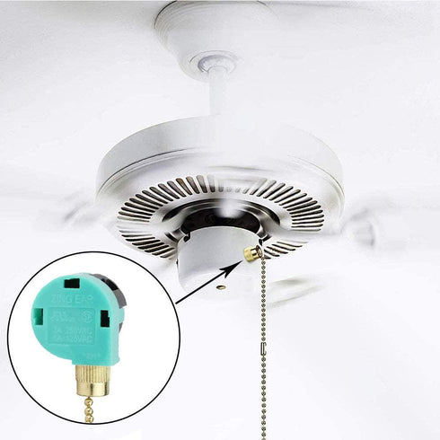 Ceiling Fans Switch Zing Ear ZE-268S6 - 3 Speed 4 Wire Pull Chain Cord Appliances Switch Speed Control Replacement