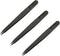 Utoolmart 3Pcs Black Plastic Anti-static Tweezers, Precision Slant Point Tip for DIY Beauty Craft Repair Tool