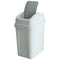 Teyyvn Small 7 Liter / 1.8 Gallon Plastic Trash Can with Swing Lid (Slightly Grey)