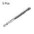 5Pcs Stainless Steel Bore Brush, 10mm Dia Twisted Wire Tube Cleaner with Handle, 1/4 Inch Hex Shank