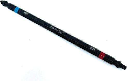 Rack-A-Tiers 70226BR Bulk Impact Bit, Double Ended Phillips #2 & Robertson #2 x 6"
