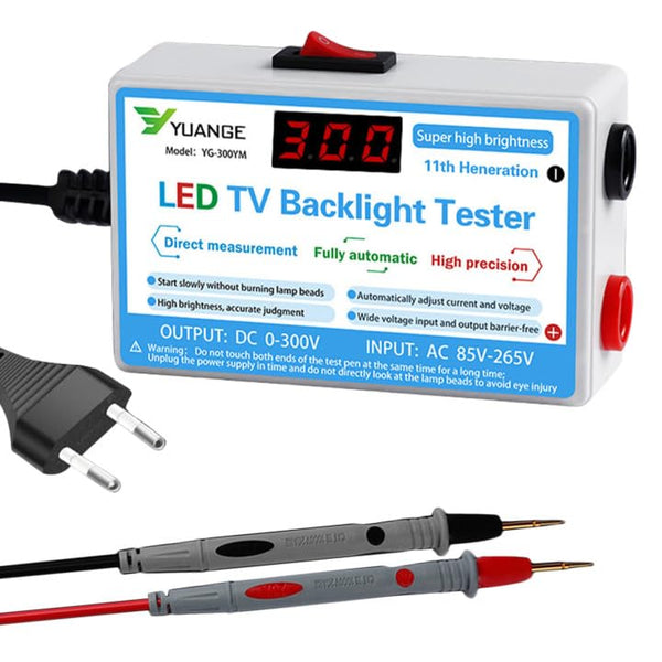 LED TV Backlight Tester, LED Strip Lamp Beads Repair Tool with Gold Plated Pin and Power Cable