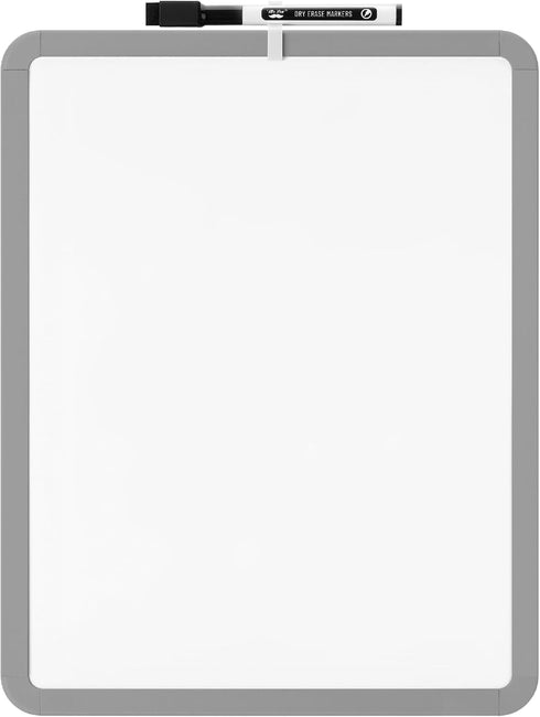Mr. Pen Dry Erase Board - 14” x 11” with Black Marker, Gray Frame, Small White Board for Kids