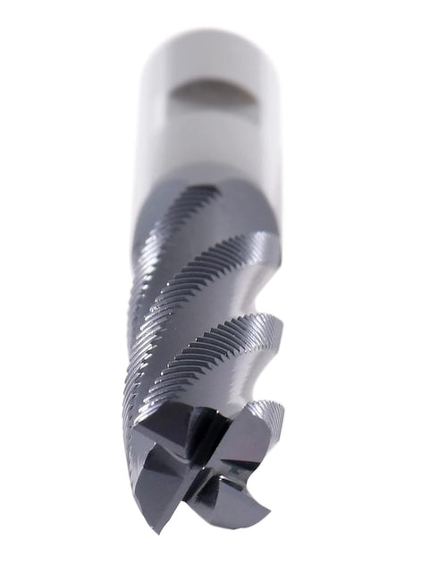 Accusize Industrial Tools 1/2'' Fine Tooth M42 8% Cobalt Tialn Roughing End Mill, 1/2'' Shk Dia, 2'' Flute Length