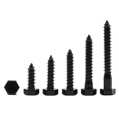 1/4 x 4" (10 Pack) Stainless Steel Hex Lag Bolts, Hexagon Head Lag Screws, Stainless Steel 304 (18-8)