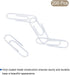 MECCANIXITY Paper Clips, Small Size 1.1 Inch, Vinyl Coated, 200 Count, White, Box for Organizing Office Home