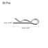 uxcell 1.2mm Wire Clip Pins, 21mm Length, Carbon Steel R Shaped Spring Cotter Fastener, Silver Tone, 50pcs for Trailers