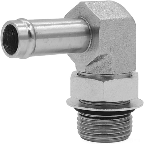 (2-PACK) 4601-10-12-NWO Hydraulic Adapter Fitting, 5/8" Hose Barb × 3/4" Male Adjustable O-Ring Boss