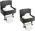 Beileqi 2 Pack Matte Black Toilet Paper Storage Holder with Shelf for Wet