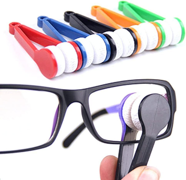 Generic Professional design5Pcs Spectacle Glass Cleaner Mini Sun Glasses Brush Eyeglass Microfiber Brush