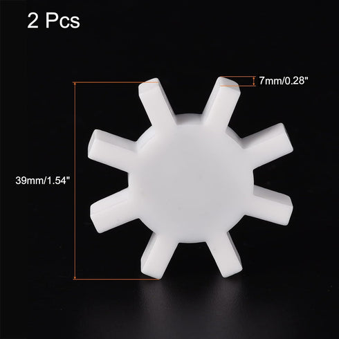 MECCANIXITY Magnetic Stirrer Mixer, Stir Bar Rod 39mm Gear Shape Coating Magnet for Laboratory, 2Pcs