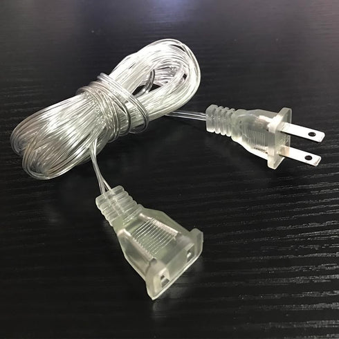 Clear Outdoor String Light Extension Cord, Waterproof and Flexible Transparent Cable for Indoor/Outdoor LED Fairy