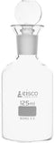 EISCO Labs 125ml B.O.D. borosilicate glass bottle with stopper