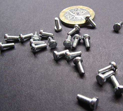 K-mac M2.5 .45 mm 6 mm 300 Zinc Plated Steel Cheese Head Slotted Machine Screws, Fully Threaded, x Thread Size x