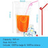100 Sets Pcs Drink Pouches with Straws, Freezable Drink Bags Juice Pouches for Adults and Kids, Reclosable Zipper