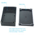 Zulkit Junction Box IP65 Waterproof Dustproof ABS Plastic Electrical Boxes, Black 7.9 x 4.7 x 2.2 inch (Pack of 2)
