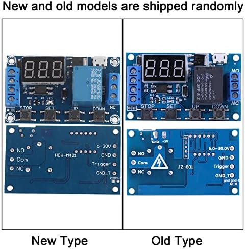DC 6-30V Digital LED Relay Board, Cycle Timing Circuit Switch Timer Delay Trigger Module, Micro USB 5V