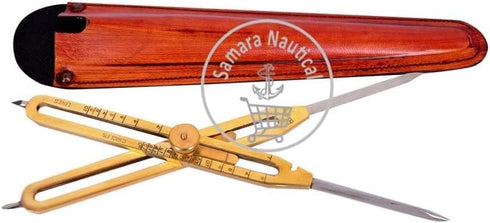 Humaira Nautical Brass Drafting Tool Proportional Divider 12 inch Scientific Instrument with Leather Cover