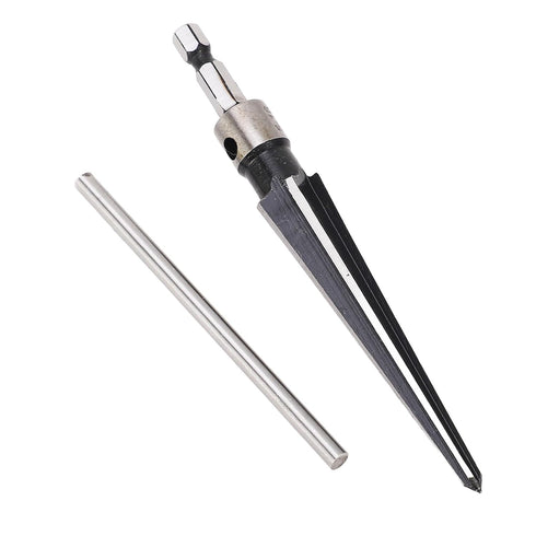 T Handle Tapered Reamer Set, 1/8"-1/2" & 3/16"-5/8" Tapered 6 Fluted Chamfer Woodworker Tool