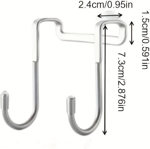FWJUNHUYC 2 Stainless Steel Bedside Cabinet Door Hooks