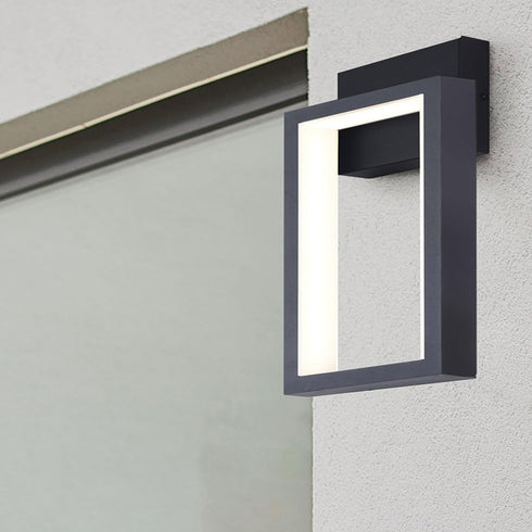 14W Canarm Kalino LED Sconce, Black Finish Wall Mounted Downlight, Integrated Outdoor Lighting, Weather-Resistant