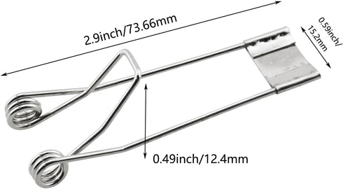 YHXiXi 12PCS 60x22mm Stainless Steel Recessed Lighting Spring Clip Fixed Pendant Light Fixtures for Securing Downlights
