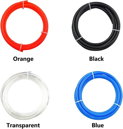 5/32" OD PU Tubing, 32.8 Feet Length Pneumatic Hose for Air Compressor or Fluid Transfer (Orange, 32.8FT)