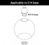 WEIYOUDJ 3.93 Inch E14 1.26 Inch White Glass Globe Shade Fixture Replacement, Diameter, Base Fitter, double hole Glass