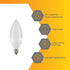 E12 Bulbs B11 Bulb Dimmable 4.5W (40W 3000K 300 Pack 6 Diodesy- LED Candelabra Candle Base Chandelier Light Equivalent)