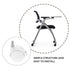 4pcs 1.5-inch White Plastic Furniture Casters with Brake, Universal Swivel Cart Wheels Replacement for Office Chairs