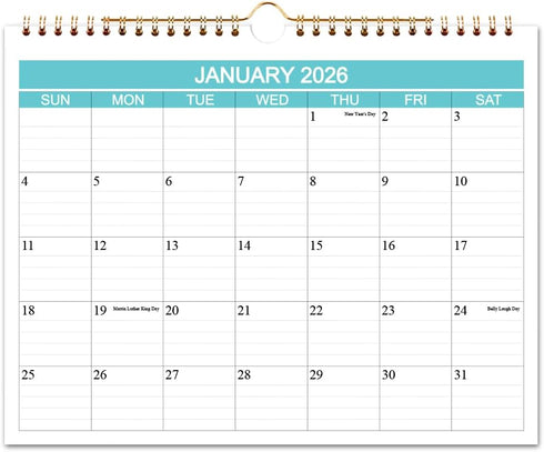 Calendar 2025-2026 Wall Calendar, Runs from Aug 2025 to Dec 2026, 17 Monthly Planner, 8.5 x 11 In