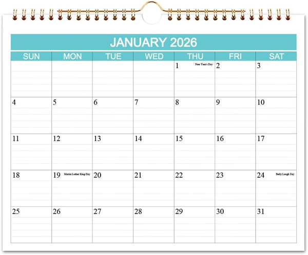 Calendar 2025-2026 Wall Calendar, Runs from Aug 2025 to Dec 2026, 17 Monthly Planner, 8.5 x 11 In