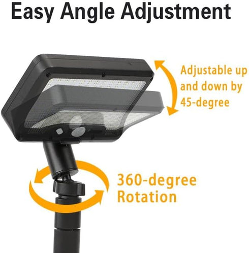 92 600LM IP65 360 (1 Pack) Outdoor Clip-on Solar Motion Sensor Light, LED Waterproof, Adjustable Solar Security Light