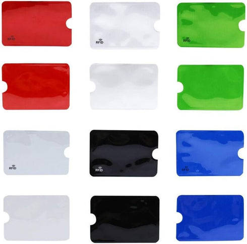 JUMISEE 60 Pack Holographic RFID Blocking Sleeves, Anti-theft Card Holder for Credit Cards and Wallet Protection