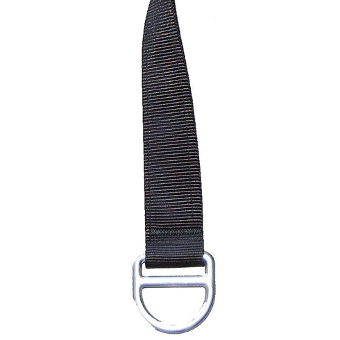 Peakworks Lightweight Abrasion Resistant Polyester Webbing, 18" D-Ring Extender, Standard 18"L, Black, V860302